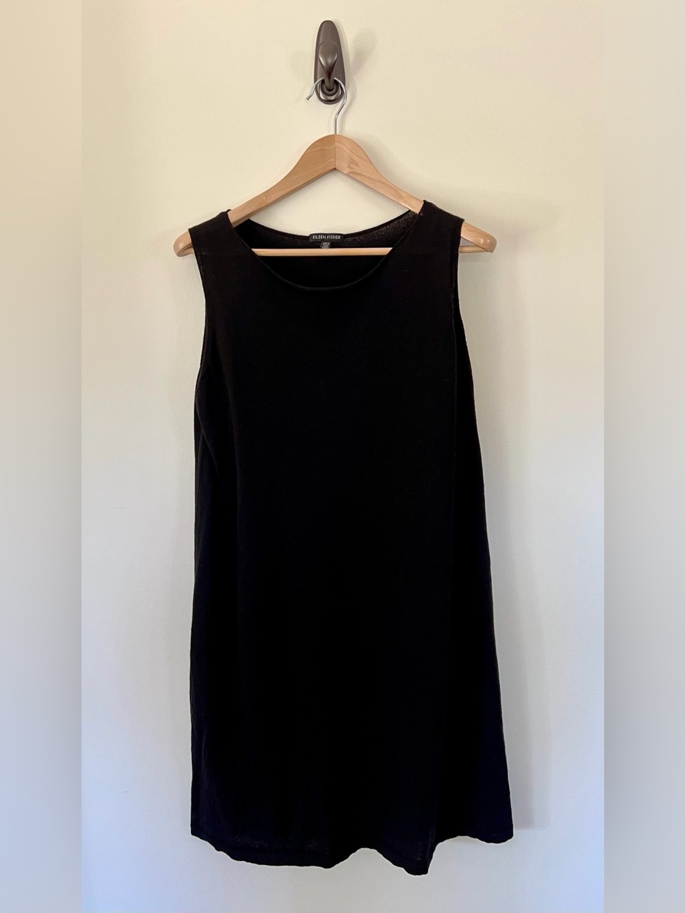 Eileen Fisher Black Sleeveless Shift Mini Dress/Tunic